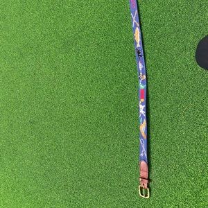 Smathers & Branson kids’ Southern Sportsman needlepoint belt size 32